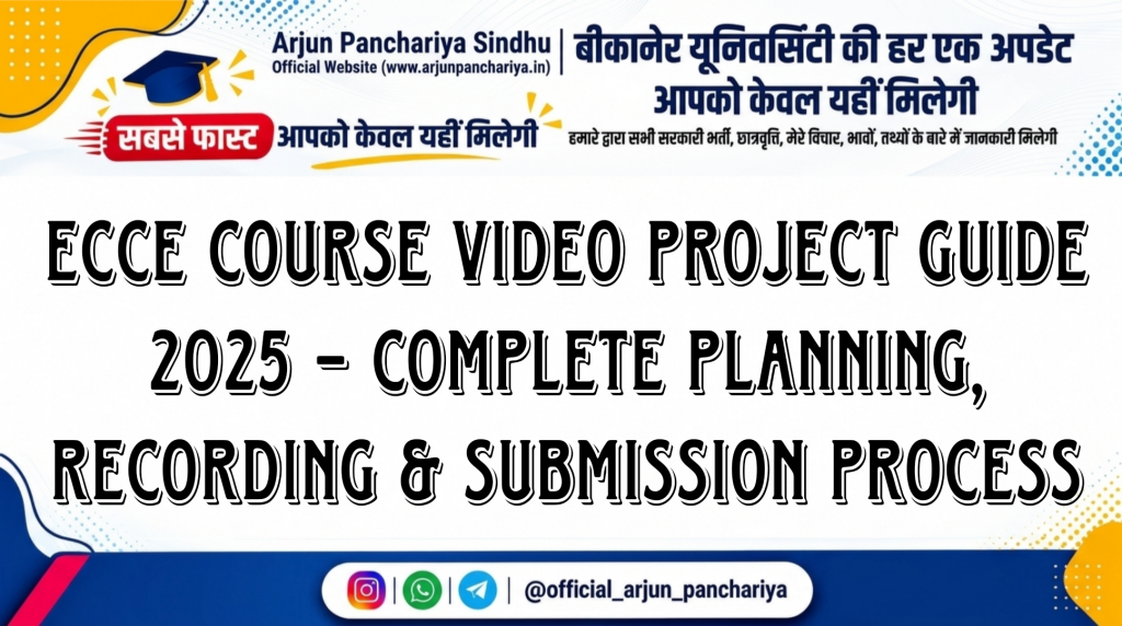 ECCE Course Video Project Guide 2025 – Complete Planning, Recording & Submission Process