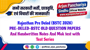 Rajasthan Pre Deled (BSTC 2026) PRE-DELED-BSTC OLD QUESTION PAPERS And Handwritten Notes And Mok test with Test Series